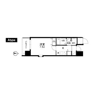 クラウンハイム北心斎橋フラワーコートの間取り図
