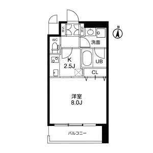 アーバンフラッツ西中島の間取り図