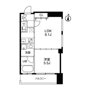 アーバンフラッツ西中島の間取り図