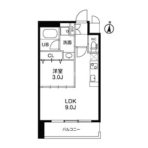 アーバンフラッツ西中島の間取り図