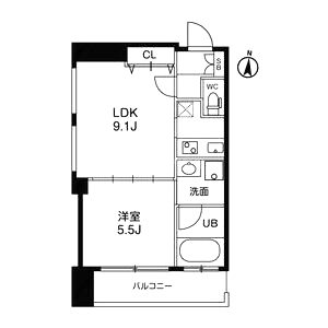 アーバンフラッツ西中島の間取り図