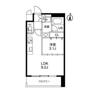 アーバンフラッツ西中島の間取り図