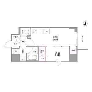 シーズンフラッツ梅田NORTHの間取り図