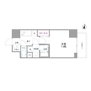 シーズンフラッツ梅田NORTHの間取り図
