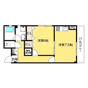 タイズコートクニジマの間取り図