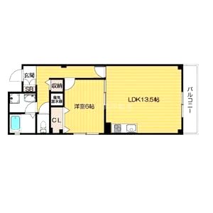 タイズコートクニジマの間取り図