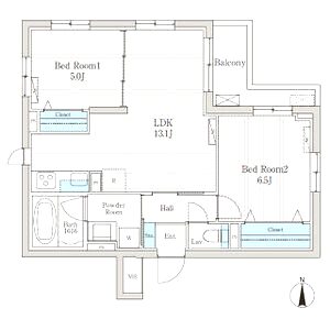 オーバルムーン京都の間取り図
