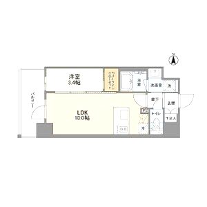 ズーノクルーズ江坂の間取り図