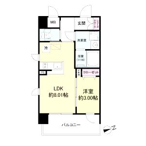 Live Flat塚本新北野の間取り図