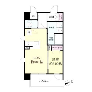 Live Flat塚本新北野の間取り図