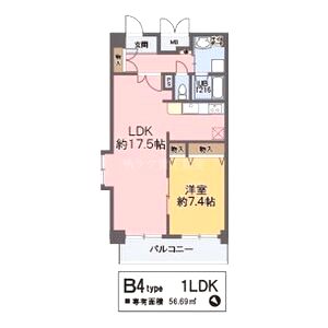 ドルチェ・ヴィータ(都島)の間取り図