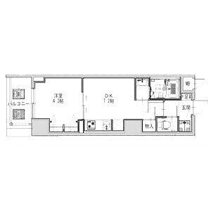 S-RESIDENCE堺筋本町Unoの間取り図