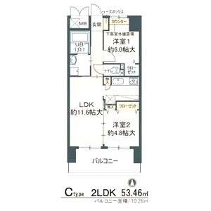 メロッソ梅北の間取り図
