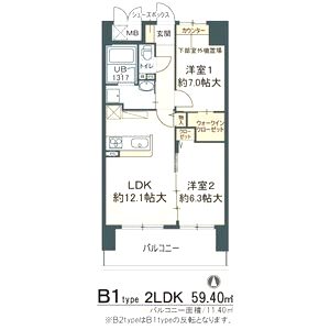 メロッソ梅北の間取り図