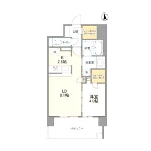 ソルレヴェンテ江坂広芝町の間取り図