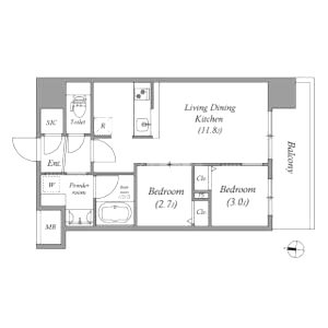 アーバングランデ新大阪の間取り図