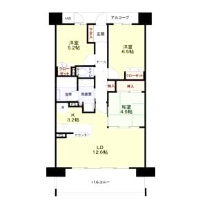 ファインクォーターシティ 1303号室の間取り図