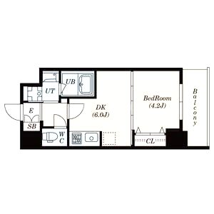 S-RESIDENCE阿波座Westの間取り図