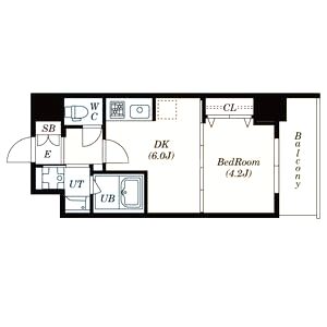 S-RESIDENCE阿波座Westの間取り図