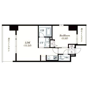 S-RESIDENCE江坂Eminenceの間取り図