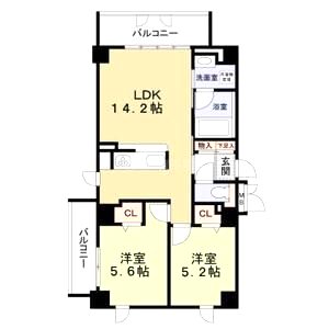 シュマン ヴェールの間取り図