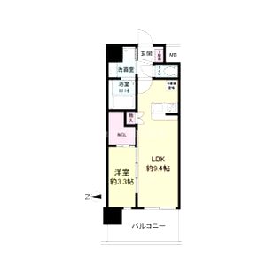 セレニテ江坂ミラクの間取り図