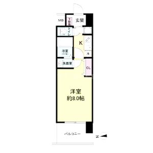セレニテ江坂ミラクの間取り図