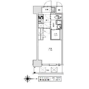 S-RESIDENCE江坂Alegriaの間取り図