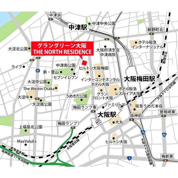 グラングリーン大阪 THE NORTH RESIDENCEの外観2枚目