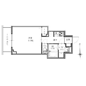 S-RESIDENCE谷町五丁目の間取り図