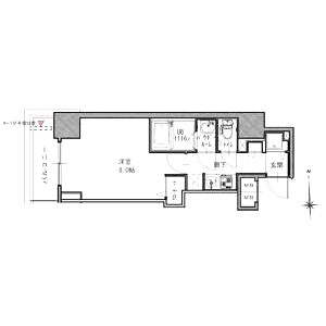 S-RESIDENCE谷町五丁目の間取り図