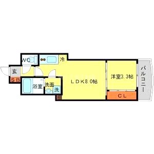 SERENiTE谷町croixの間取り図