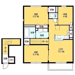 ラシーネ若江の間取り図