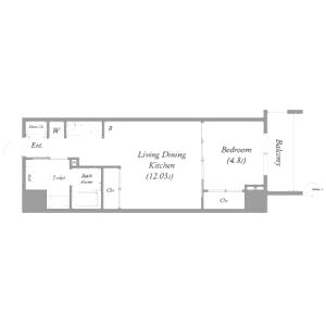 Uresidence Temmabashiの間取り図