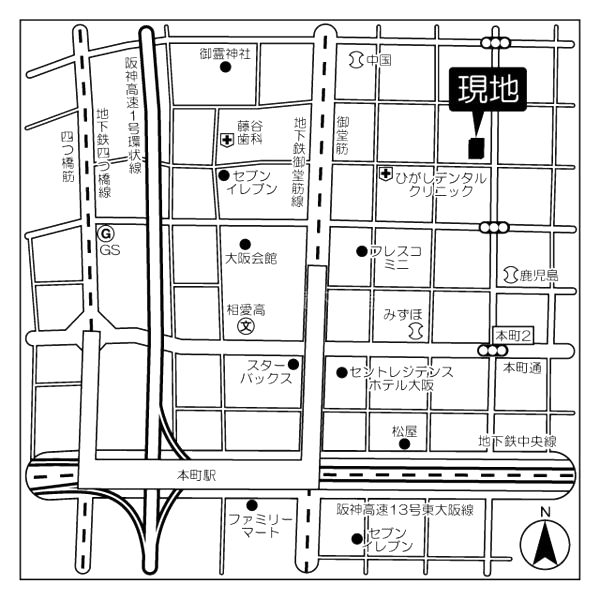 クレヴィアタワー大阪本町の外観2枚目