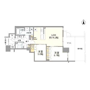 ソルレヴェンテ四条大宮の間取り図