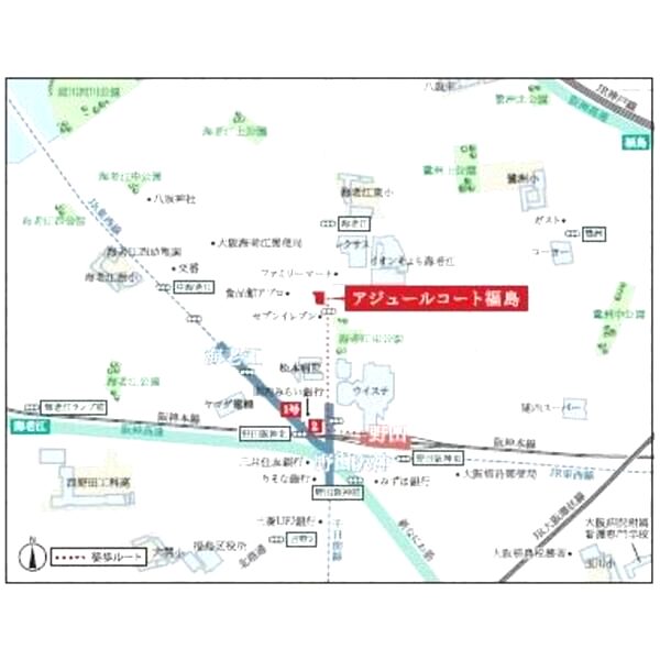 アジュールコート福島の外観2枚目