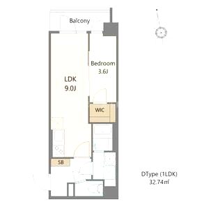 Alivis緑橋の間取り図