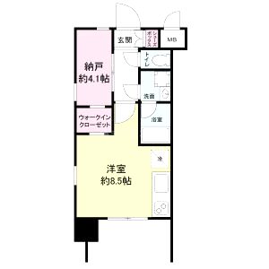 レジディア新大阪の間取り図