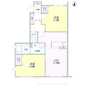 ハープアベニュー鶏冠井の間取り図