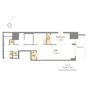 S-RESIDENCE阿波座bouncyの間取り図