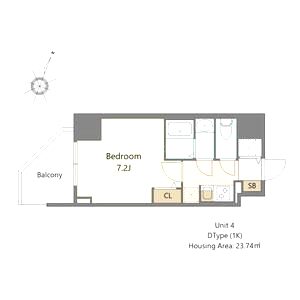 S-RESIDENCE阿波座bouncyの間取り図
