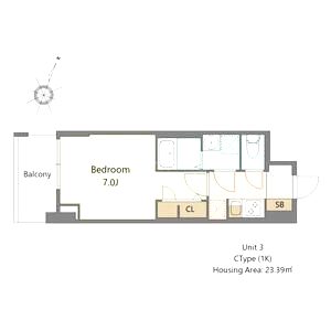 S-RESIDENCE阿波座bouncyの間取り図