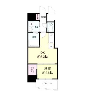 セレニテ夕陽丘ESTの間取り図