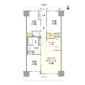 ファインレジデンス京都五条通の間取り図