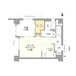 ファインレジデンス京都五条通の間取り図