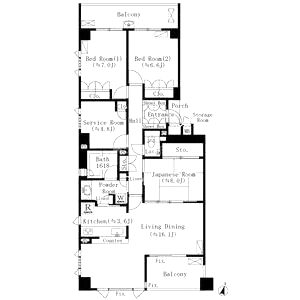 ジークレフ東灘森北町の間取り図