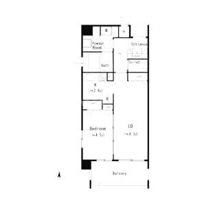 フルール西宮北口の間取り図