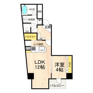 BRAVE北浜の間取り図