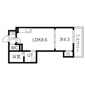 (仮称)  LIX 神戸松原通の間取り図